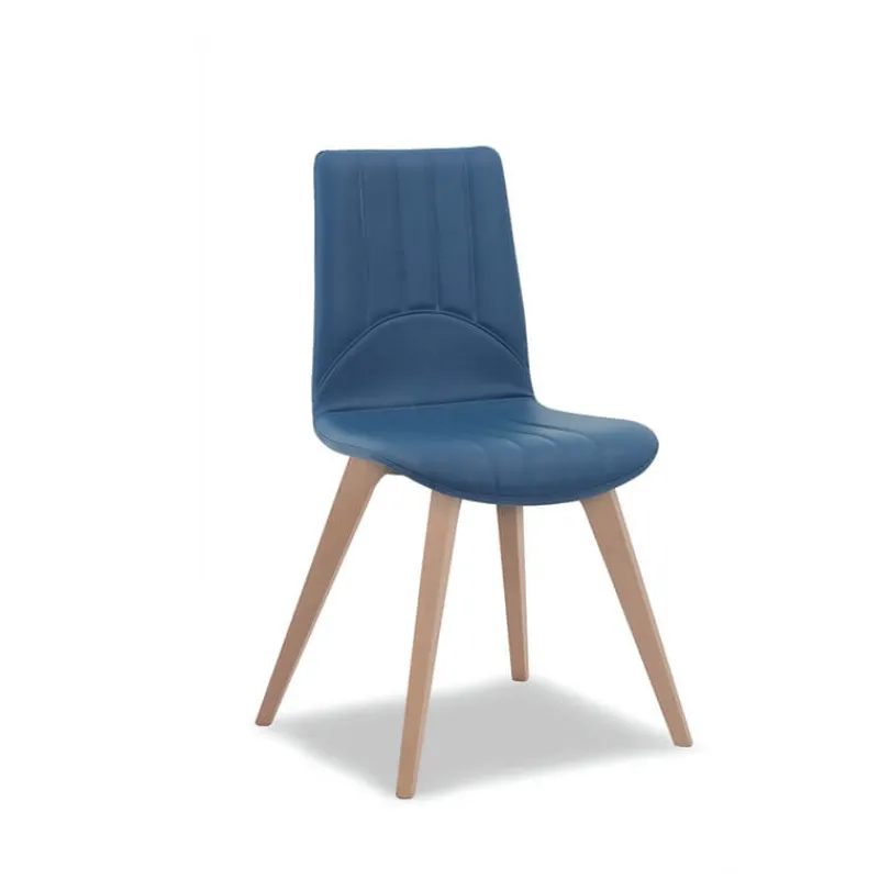 Europea Kansas Chaise moderne avec pieds en bois fabrication italienne> Chaise De Cuisine|Chaise De Salle à Manger