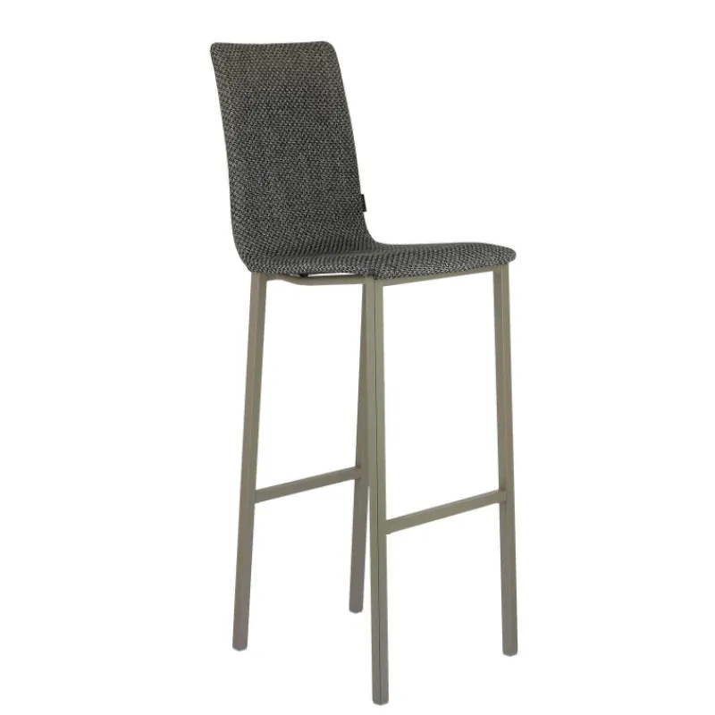 Mobliberica Koko ® Tabouret de bar dossier haut en tissu> Tabouret De Bar (assise +/- 80 Cm)