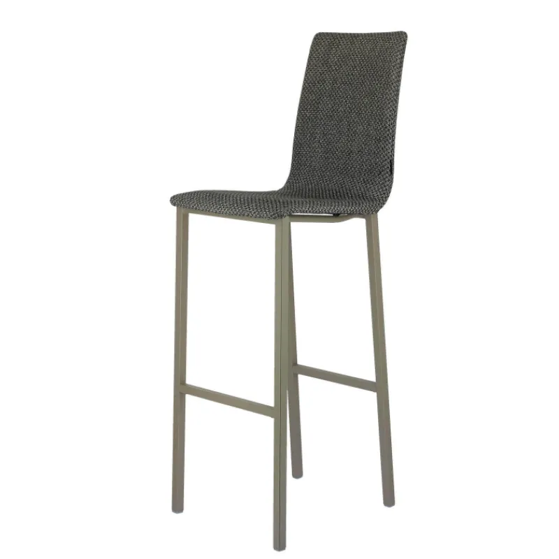 Mobliberica Koko ® Tabouret de bar dossier haut en tissu> Tabouret De Bar (assise +/- 80 Cm)