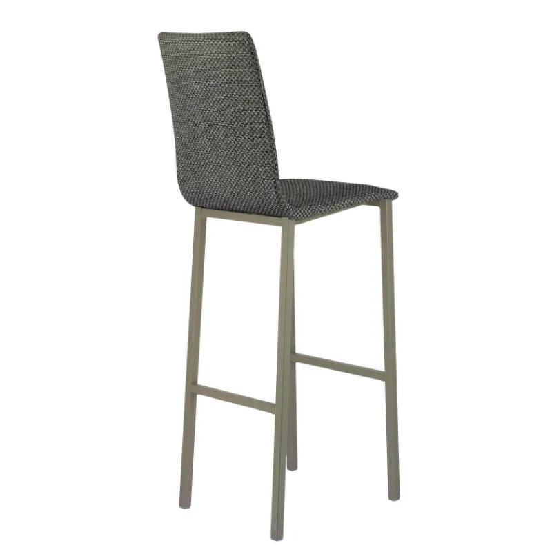 Mobliberica Koko ® Tabouret de bar dossier haut en tissu> Tabouret De Bar (assise +/- 80 Cm)