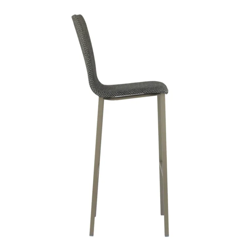 Mobliberica Koko ® Tabouret de bar dossier haut en tissu> Tabouret De Bar (assise +/- 80 Cm)