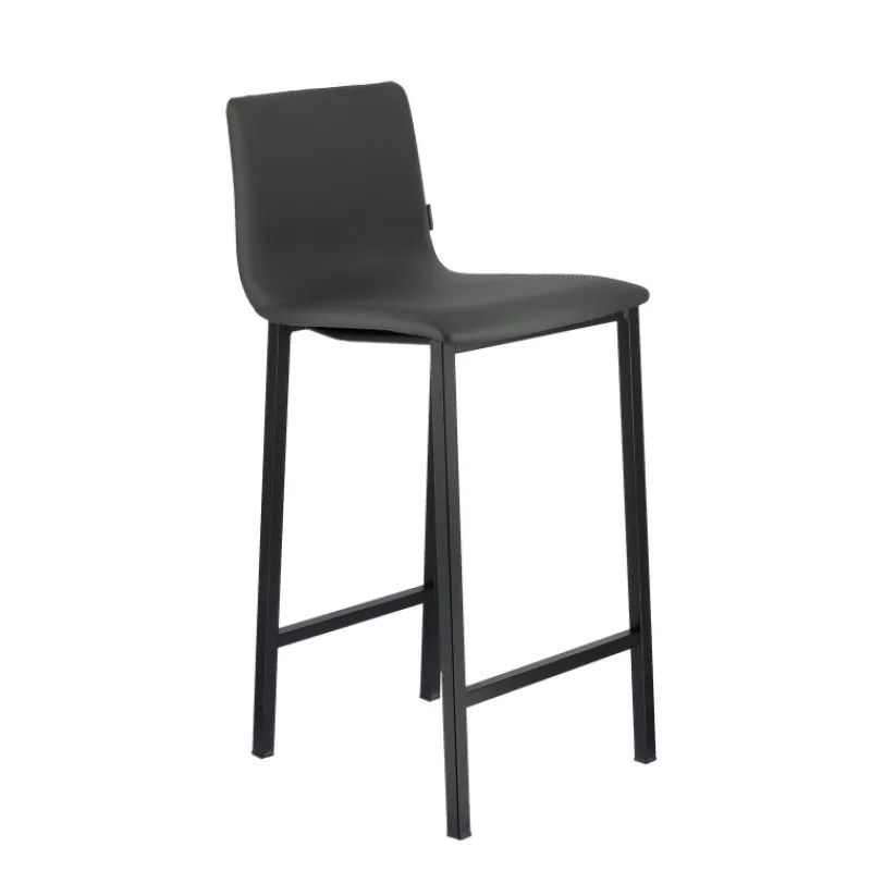 Mobliberica Koko ® Tabouret snack en simili dossier bas avec pieds en métal> Tabouret Snack (assise +/- 65 Cm)|Tabouret De Bar (assise +/- 80 Cm)