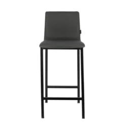 Mobliberica Koko ® Tabouret snack en simili dossier bas avec pieds en métal> Tabouret Snack (assise +/- 65 Cm)|Tabouret De Bar (assise +/- 80 Cm)