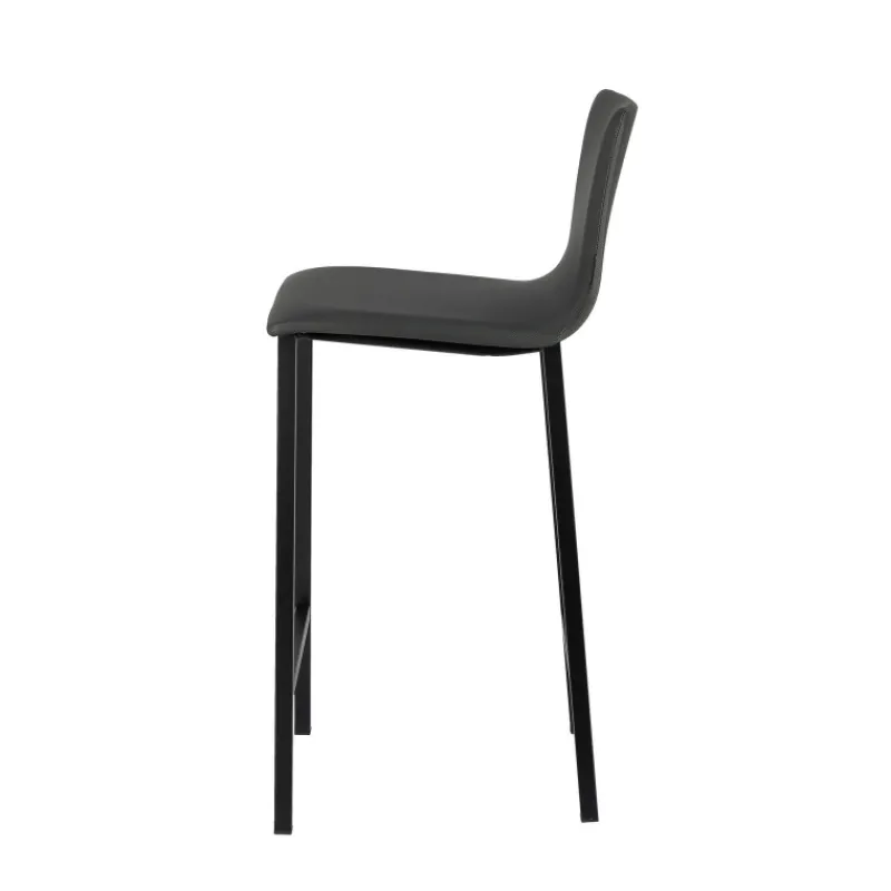 Mobliberica Koko ® Tabouret snack en simili dossier bas avec pieds en métal> Tabouret Snack (assise +/- 65 Cm)|Tabouret De Bar (assise +/- 80 Cm)