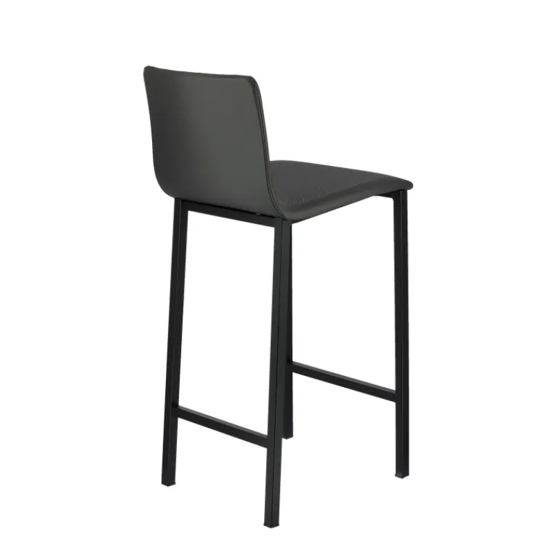 Mobliberica Koko ® Tabouret snack en simili dossier bas avec pieds en métal> Tabouret Snack (assise +/- 65 Cm)|Tabouret De Bar (assise +/- 80 Cm)
