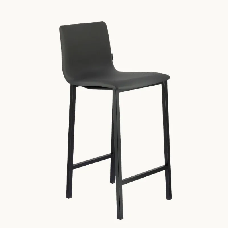 Mobliberica Koko ® Tabouret snack en simili dossier bas avec pieds en métal> Tabouret Snack (assise +/- 65 Cm)|Tabouret De Bar (assise +/- 80 Cm)