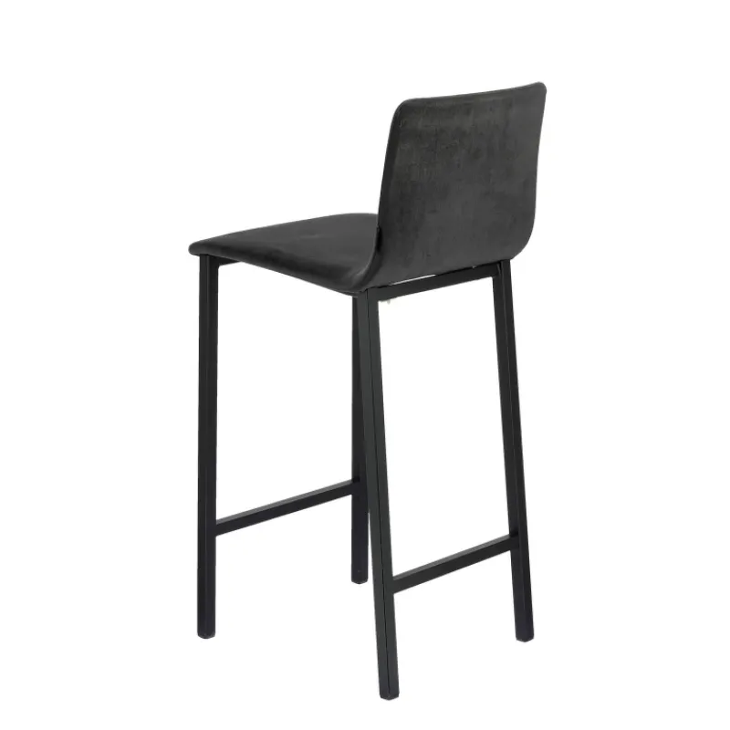 Mobliberica Koko ® Tabouret snack en tissu dossier bas avec pieds en métal> Tabouret Snack (assise +/- 65 Cm)|Tabouret De Bar (assise +/- 80 Cm)