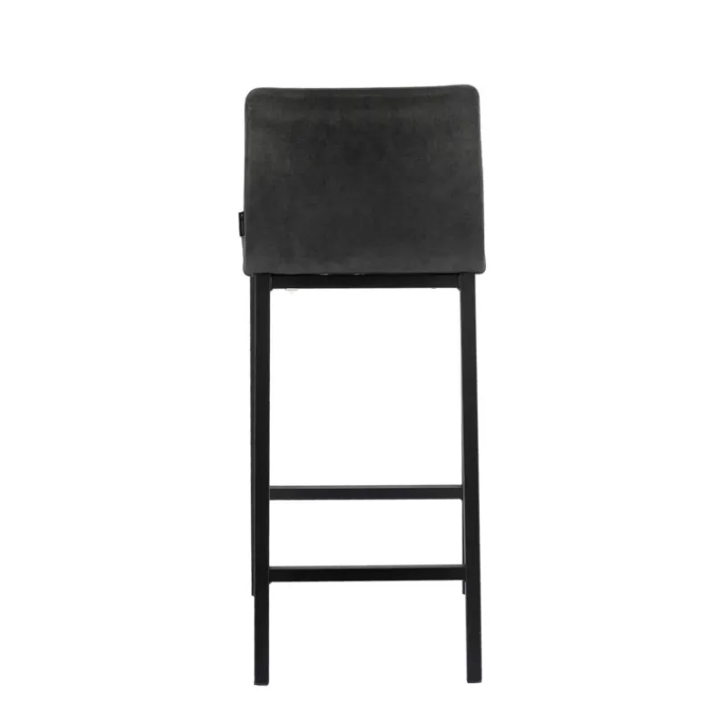 Mobliberica Koko ® Tabouret snack en tissu dossier bas avec pieds en métal> Tabouret Snack (assise +/- 65 Cm)|Tabouret De Bar (assise +/- 80 Cm)