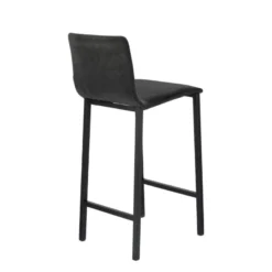 Mobliberica Koko ® Tabouret snack en tissu dossier bas avec pieds en métal><noscript><img width=