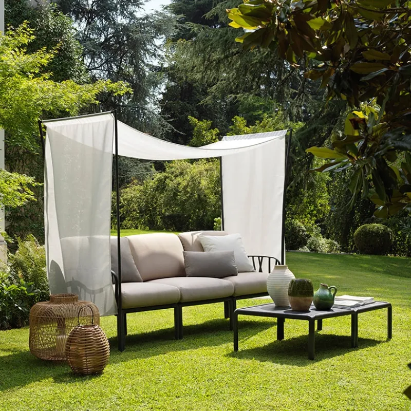 Komodo ombra 3 Canapé de jardin 3 places avec voile d'ombrage fabriqué en Italie> Fauteuil De Jardin
