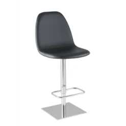 Peressini Kube Tabouret réglable et pivotant en synthétique et métal chromé> Tabouret Snack (assise +/- 65 Cm)|Tabouret De Bar (assise +/- 80 Cm)