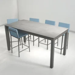 Cancio Kyoto bar Table snack extensible en céramique et métal> Table De Cuisine|Table Pour Petit Espace