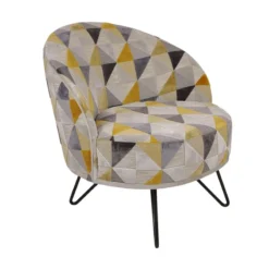 Paget Léa Fauteuil lounge design art déco avec pieds épingle fabrication française><noscript><img width=