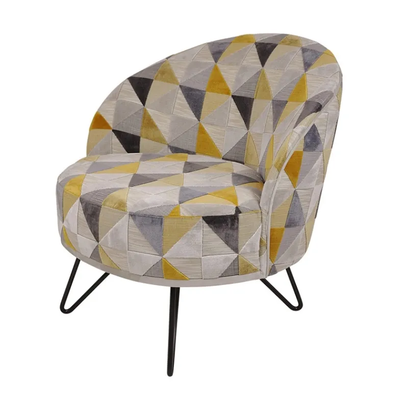 Paget Léa Fauteuil lounge design art déco avec pieds épingle fabrication française> Fauteuil De Salon