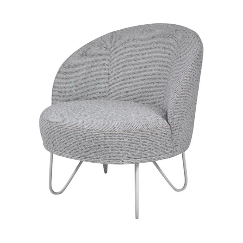 Paget Léa Fauteuil lounge design art déco avec pieds épingle fabrication française> Fauteuil De Salon