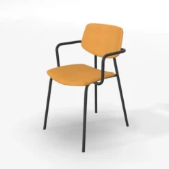 Perfecta Lago Chaise avec accoudoirs rétro et revêtement en tissu><noscript><img width=