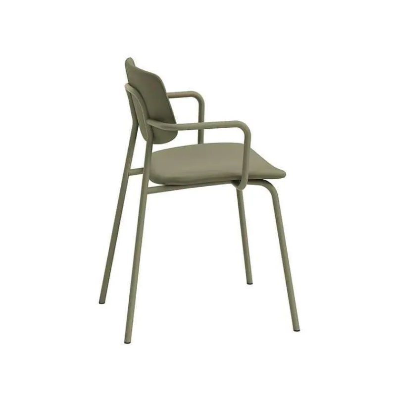 Perfecta Lago Chaise avec accoudoirs vintage rembourrée en simili> Chaise De Cuisine|Chaise De Salle à Manger