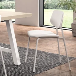 Perfecta Lago Chaise de cuisine vintage rembourrée en simili><noscript><img width=