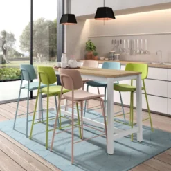 Perfecta Lago Tabouret snack vintage rembourré en simili fabriqué en Belgique><noscript><img width=