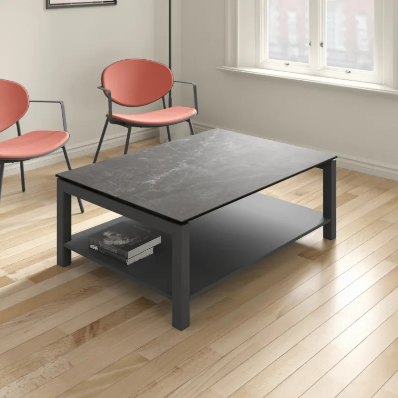 Cancio Lakera mini Table basse tendance en dekton et en acier> Table De Salon