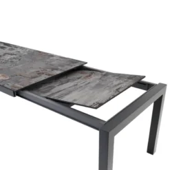 Cancio Lakera Table en Dekton rectangulaire extensible avec pieds en métal><noscript><img width=