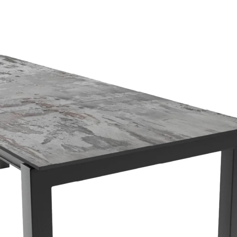 Cancio Lakera Table en Dekton rectangulaire extensible avec pieds en métal> Table De Cuisine|Table De Salle à Manger
