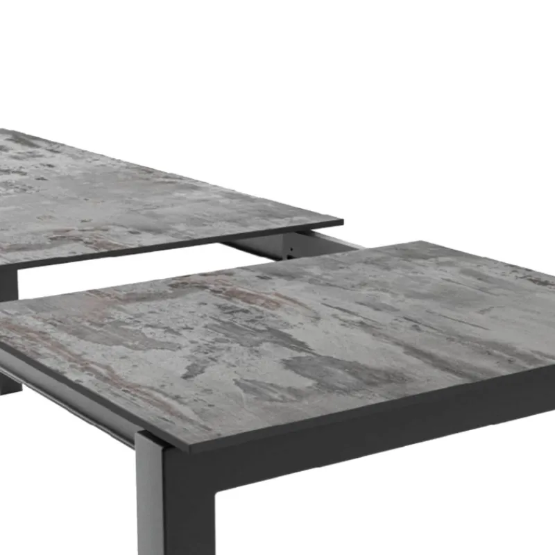 Cancio Lakera Table en Dekton rectangulaire extensible avec pieds en métal> Table De Cuisine|Table De Salle à Manger