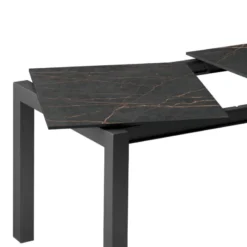 Cancio Lakera Table snack en Dekton rectangulaire extensible avec pieds en métal><noscript><img width=