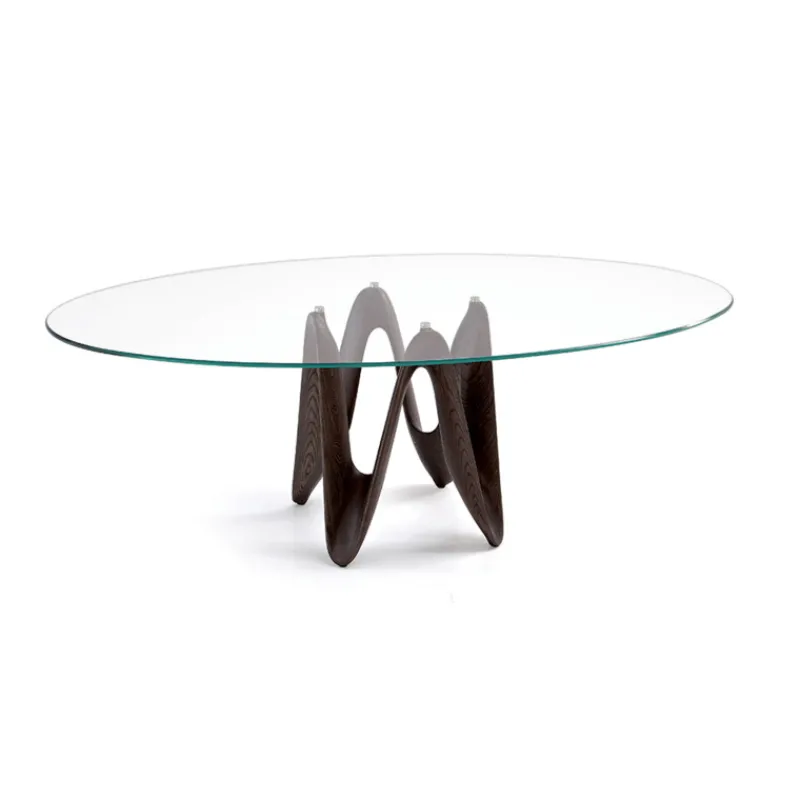 Sovet Italia Lambda Sovet® Table ovale design en verre> Table De Salle à Manger