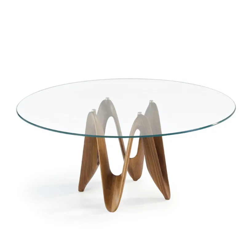 Sovet Italia Lambda Sovet® Table ronde design en verre> Table De Salle à Manger