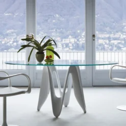 Sovet Italia Lambda Sovet® Table ronde design en verre><noscript><img width=