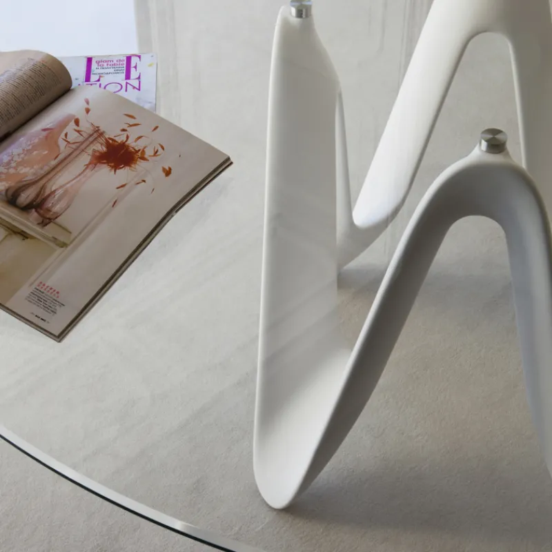 Sovet Italia Lambda Sovet® Table ronde design en verre> Table De Salle à Manger