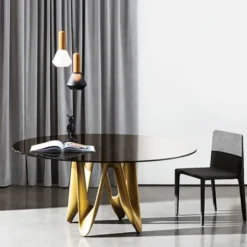 Sovet Italia Lambda Sovet® Table ronde design en verre><noscript><img width=