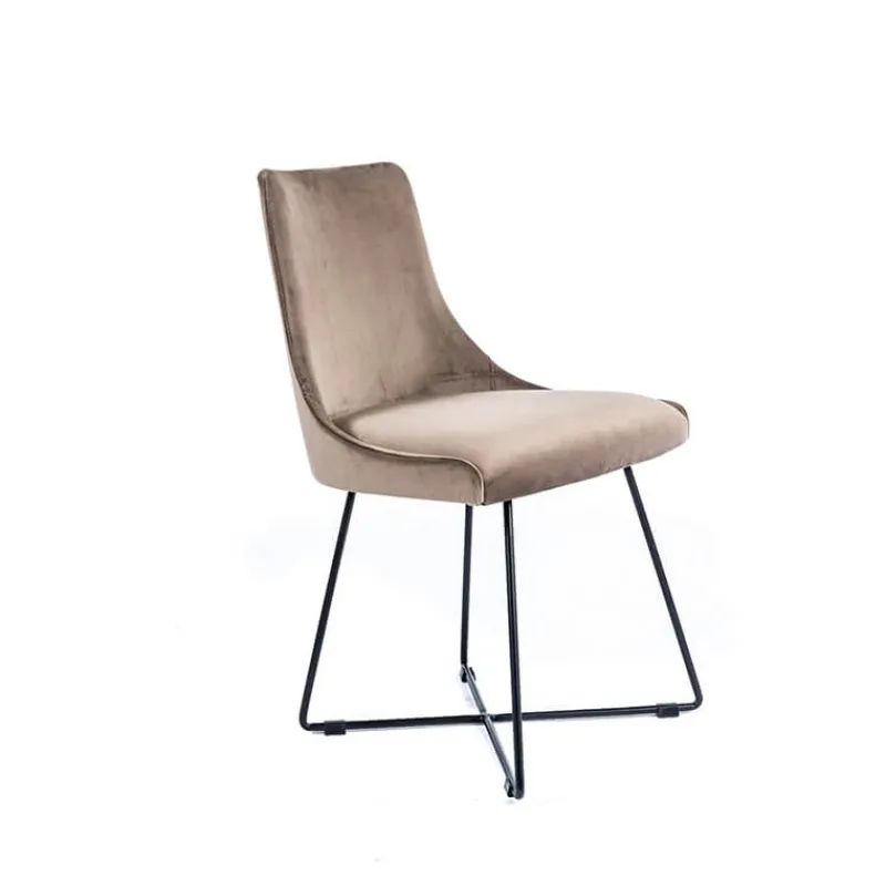 Sessio Lars Chaise design en tissu et pieds filaires en métal> Chaise De Salle à Manger|Chaise Salon