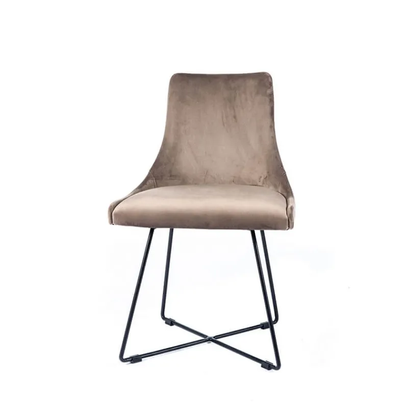 Sessio Lars Chaise design en tissu et pieds filaires en métal> Chaise De Salle à Manger|Chaise Salon