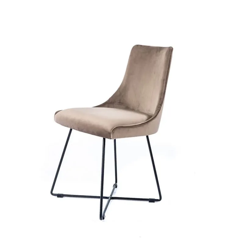 Sessio Lars Chaise design en tissu et pieds filaires en métal> Chaise De Salle à Manger|Chaise Salon