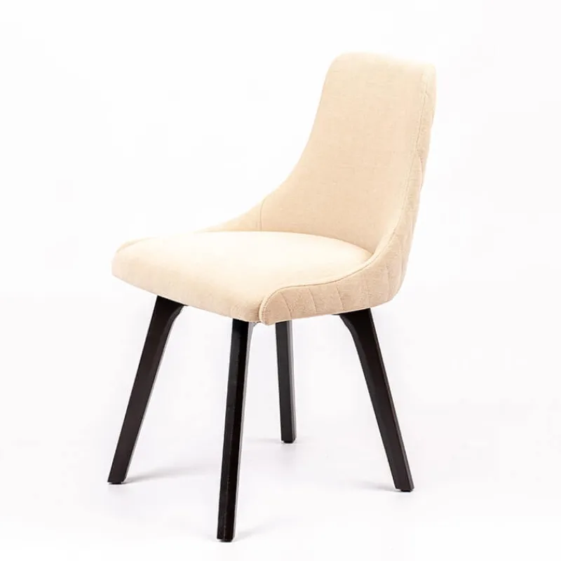 Sessio Lars diamant Chaise en tissu matelassé diamant et en bois massif> Chaise De Salle à Manger|Chaise Salon