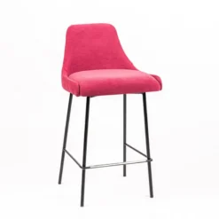 Sessio Lars diamant Tabouret snack en tissu dossier matelassé pieds en métal> Tabouret Snack (assise +/- 65 Cm)|Tabouret De Bar (assise +/- 80 Cm)