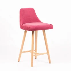 Sessio Lars diamant Tabouret snack matelassé en tissu et pieds en bois><noscript><img width=