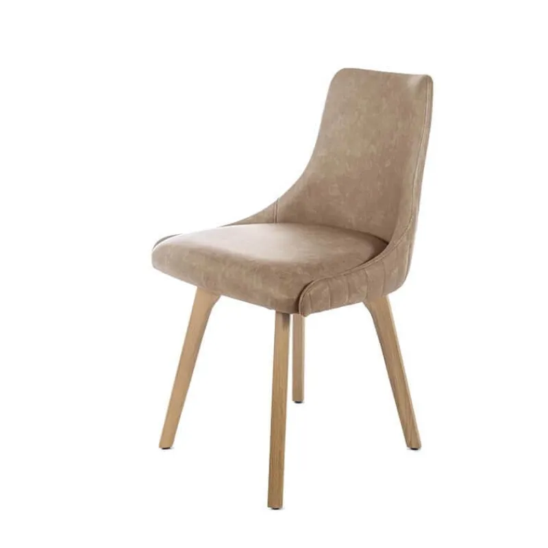 Sessio Lars line Chaise matelassée avec pieds en bois massif> Chaise De Cuisine|Chaise De Salle à Manger