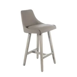 Sessio Lars Tabouret snack moderne avec dossier et pieds en bois> Tabouret Snack (assise +/- 65 Cm)|Tabouret De Bar (assise +/- 80 Cm)