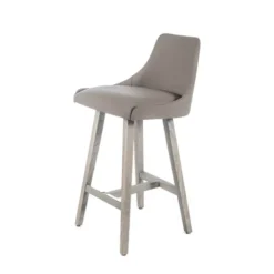 Sessio Lars Tabouret snack moderne avec dossier et pieds en bois> Tabouret Snack (assise +/- 65 Cm)|Tabouret De Bar (assise +/- 80 Cm)