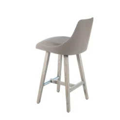 Sessio Lars Tabouret snack moderne avec dossier et pieds en bois><noscript><img width=