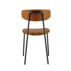 Perfecta Lazio Chaise belge style rétro en simili avec pieds en métal><noscript><img width=