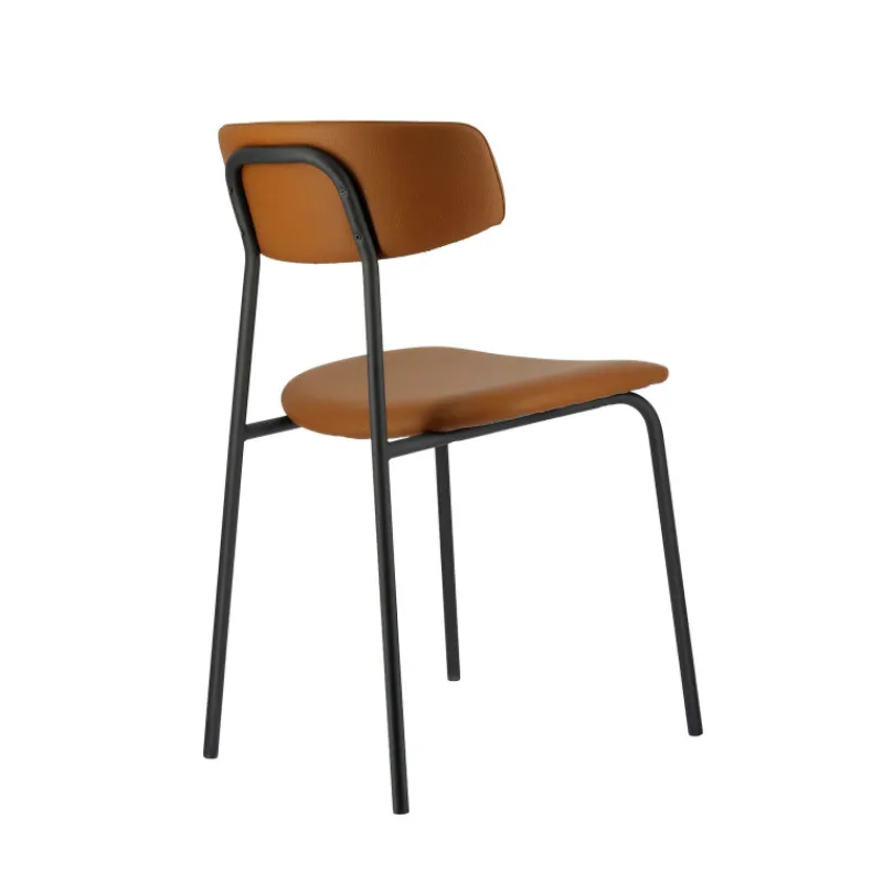 Perfecta Lazio Chaise belge style rétro en simili avec pieds en métal> Chaise De Cuisine|Chaise De Salle à Manger