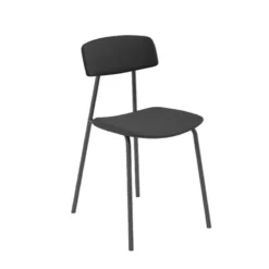 Perfecta Lazio Chaise belge style rétro en simili avec pieds en métal><noscript><img width=