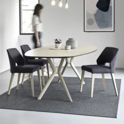 Mobitec Lena ® Chaise ajourée en tissu et pieds bois style moderne><noscript><img width=