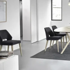 Mobitec Lena ® Chaise ajourée en tissu et pieds bois style moderne><noscript><img width=