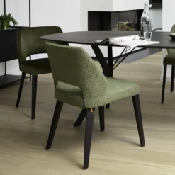 Mobitec Lena ® Chaise ajourée en tissu et pieds bois style moderne><noscript><img width=
