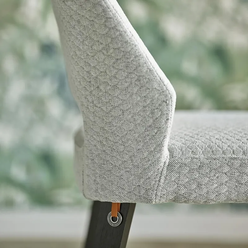 Mobitec Lena ® Chaise ajourée en tissu et pieds bois style moderne> Chaise De Salle à Manger|Chaise Salon